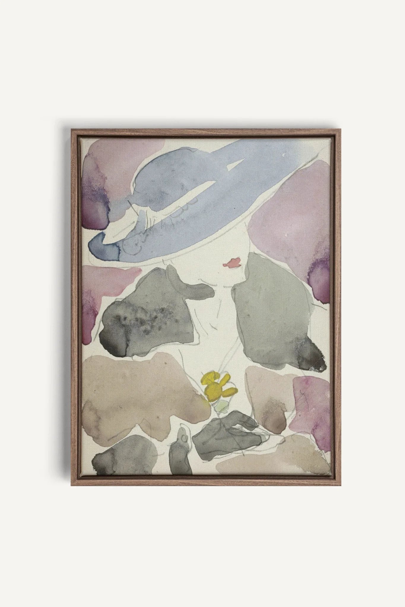 ORCHID HAZE, Oeuvre sur toile étirée, encadré Brun Chêne