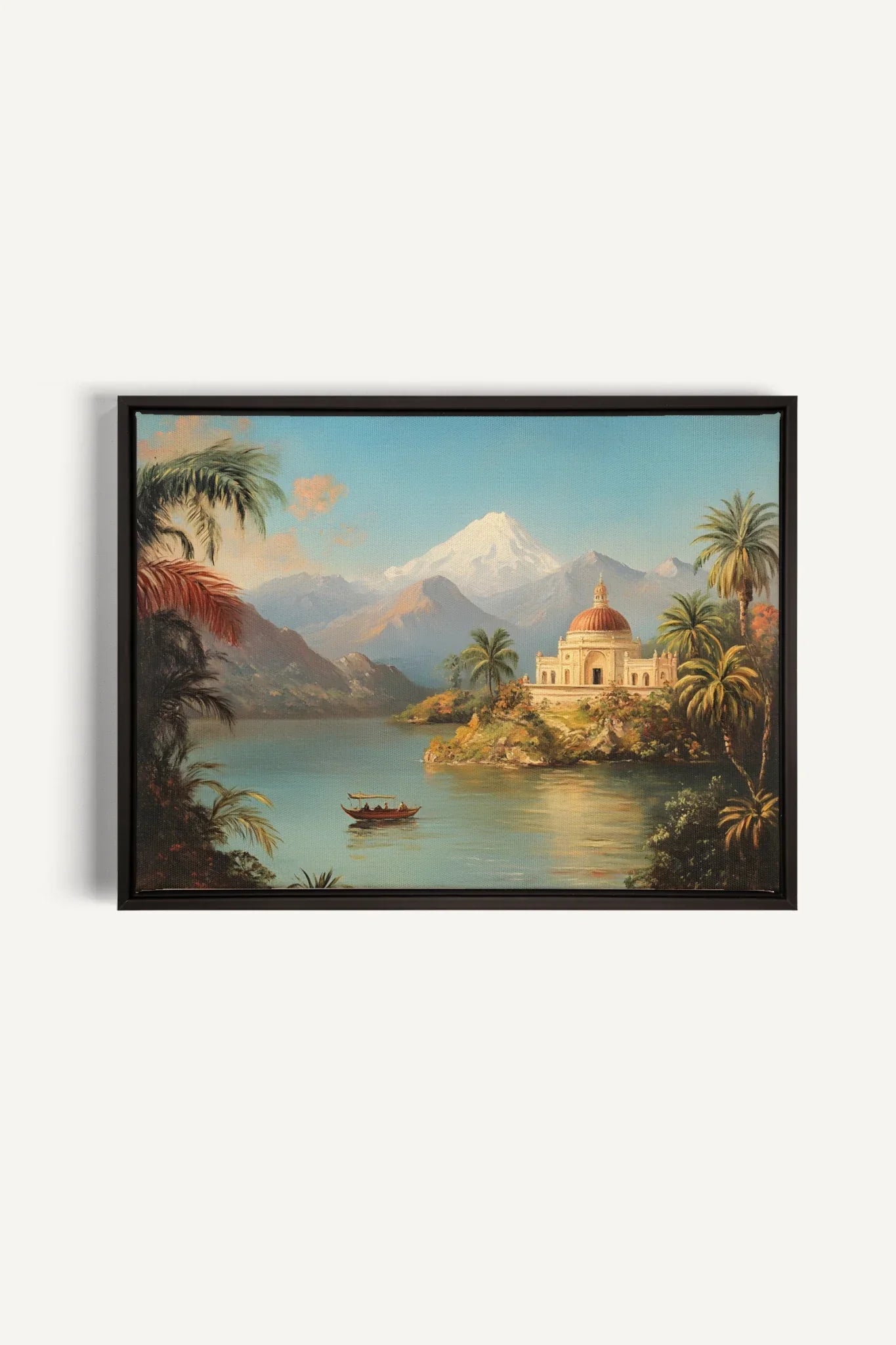 OLEKA CANVAS - PALACE BY THE LAKE, Oeuvre sur toile étirée, encadré Noir
