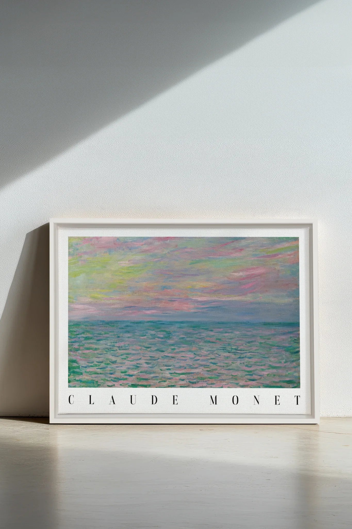 PASTEL WATERS, Oeuvre sur toile étirée, encadré Blanc