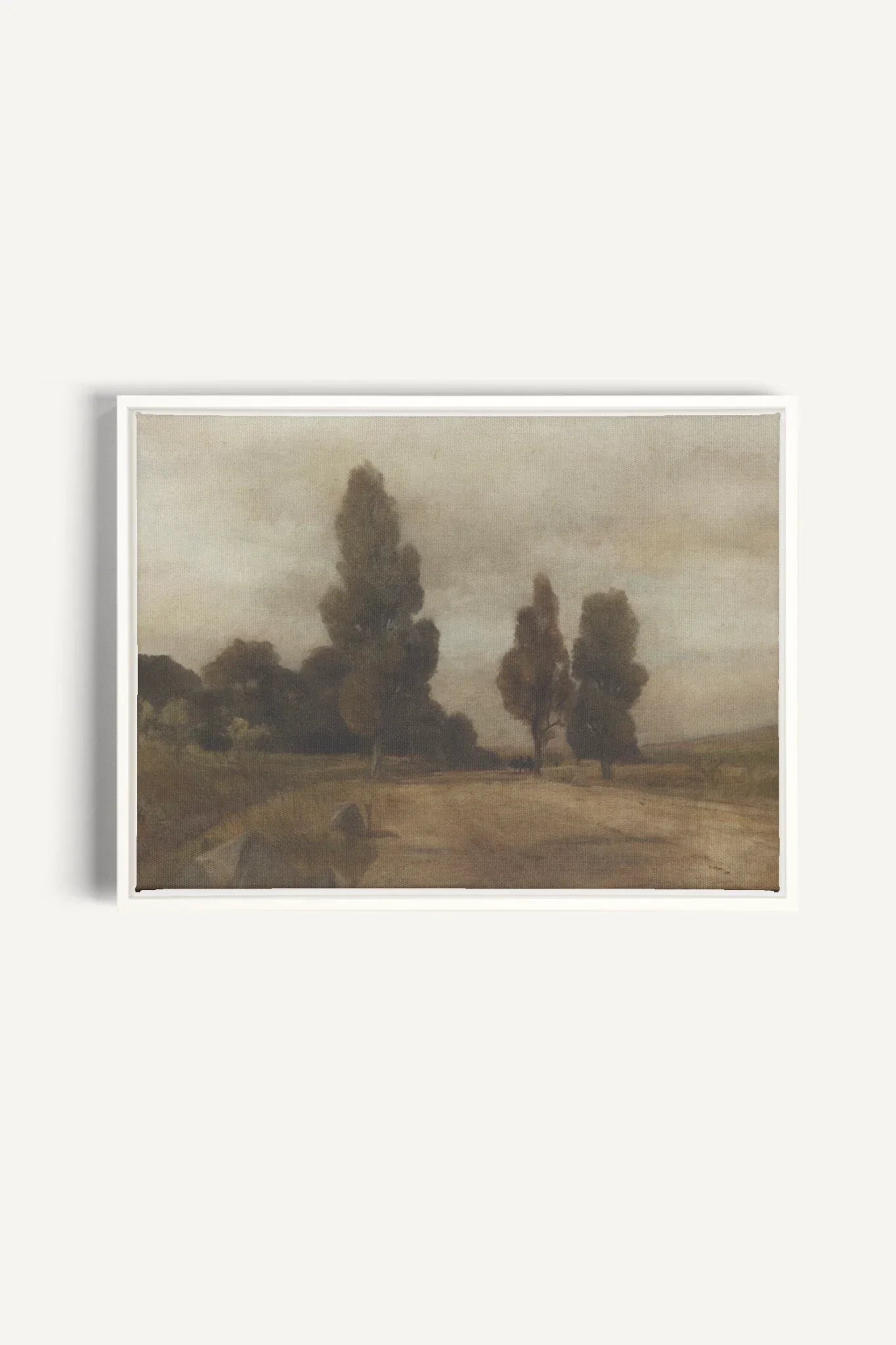 OLEKA CANVAS - PASTURE, Oeuvre sur toile étirée, encadré Blanc