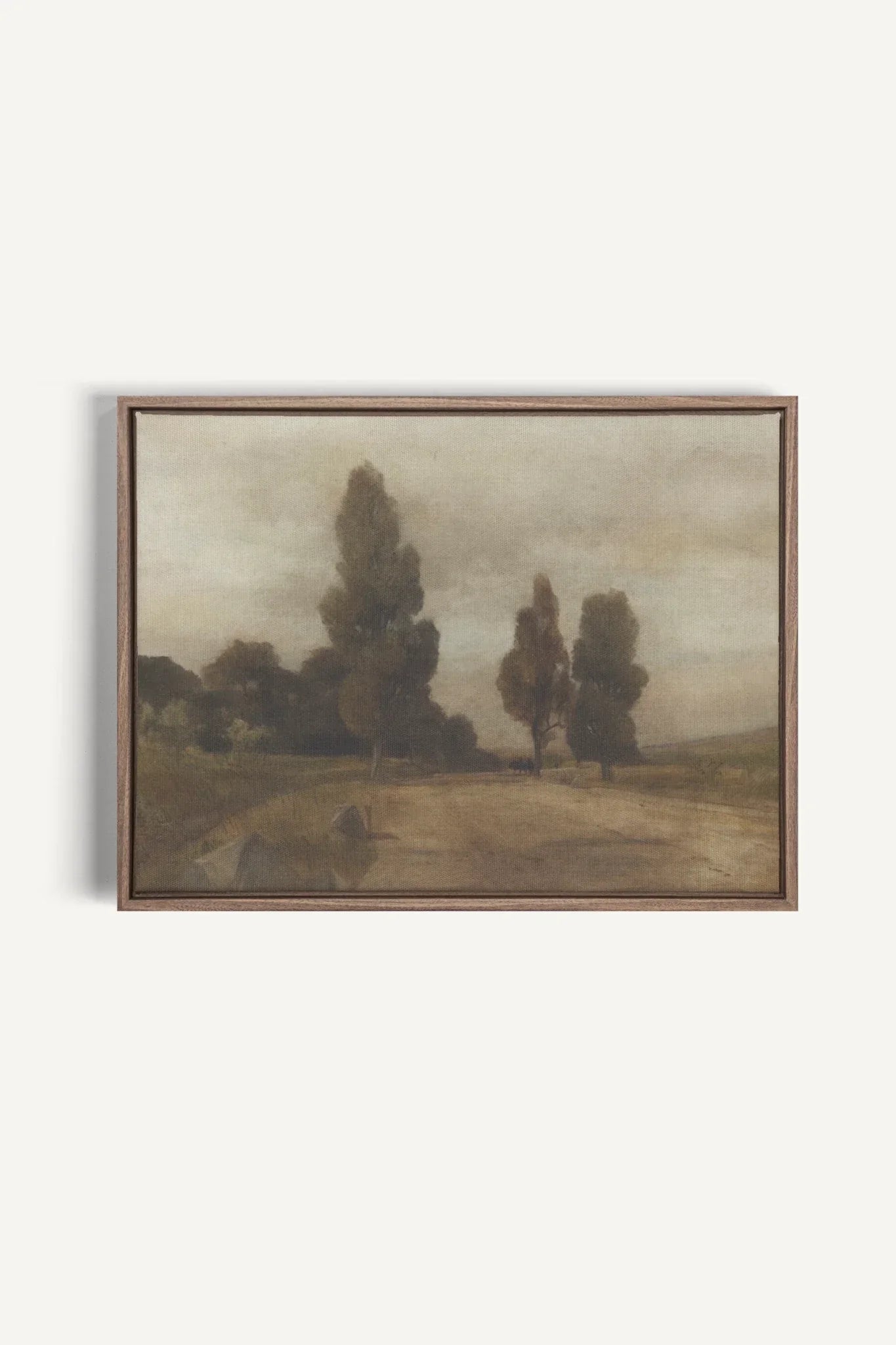 OLEKA CANVAS - PASTURE, Oeuvre sur toile étirée, encadré Brun Chêne