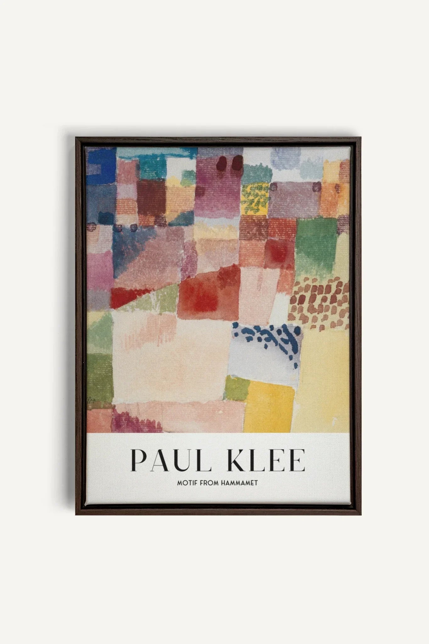 OLEKA CANVAS - PAUL KLEE II, Oeuvre sur toile étirée, encadré Brun Noyer