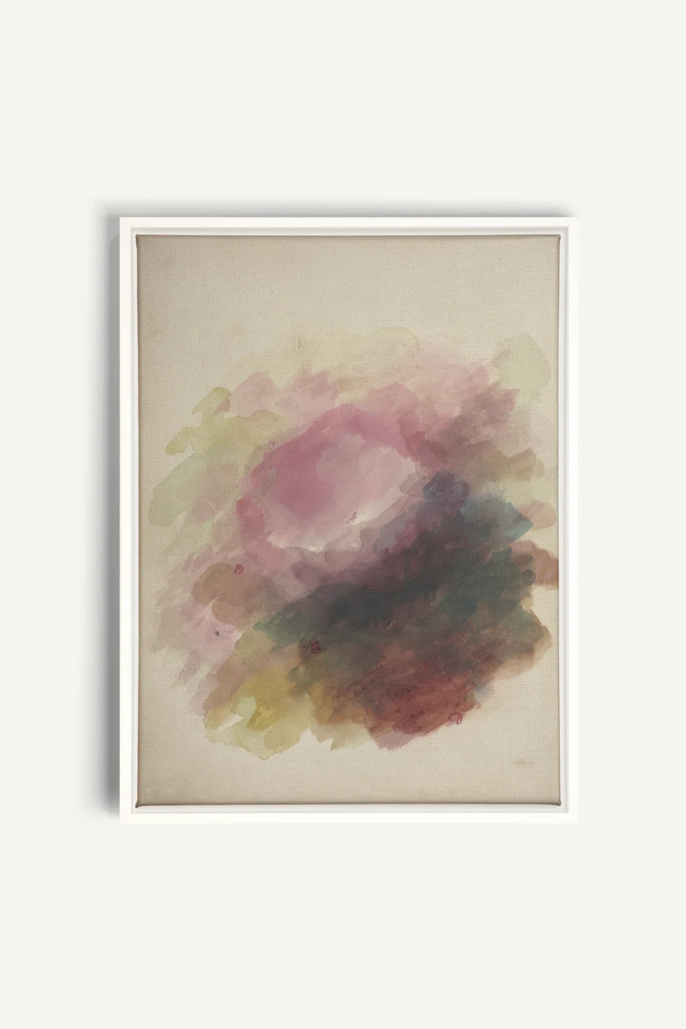 PLUM GARDEN, Oeuvre sur toile étirée, encadré Blanc