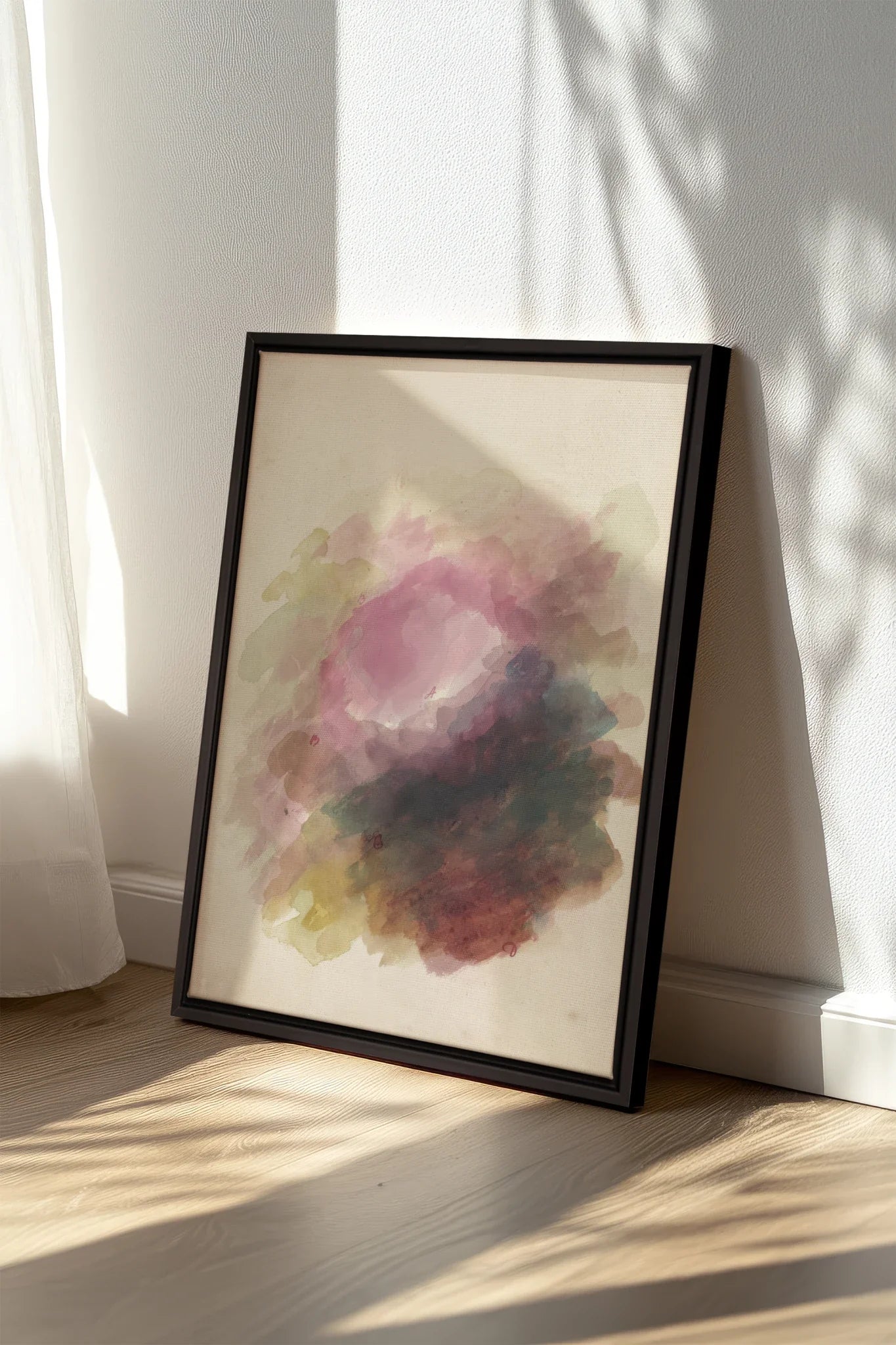 PLUM GARDEN, Oeuvre sur toile étirée, encadré Noir