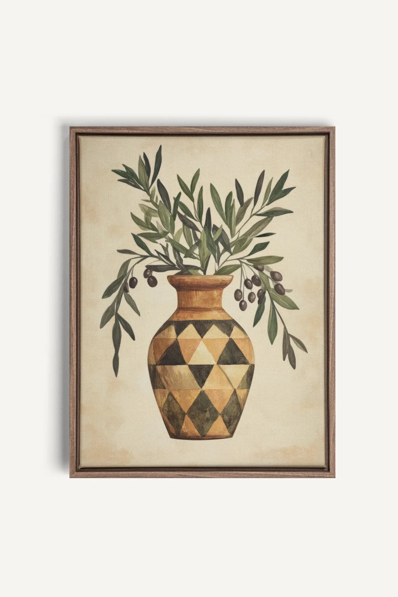OLEKA CANVAS - PROVENCE GRACE, Oeuvre sur toile étirée, encadré Brun Chêne