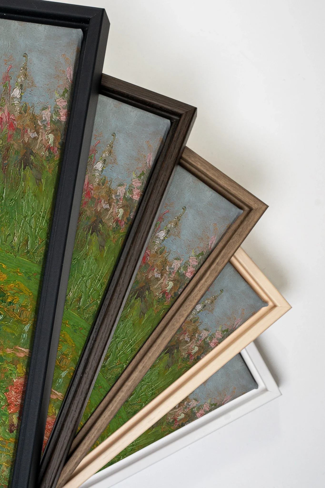 ROUGE PRAIRIE, Oeuvre sur toile étirée, encadré Blanc