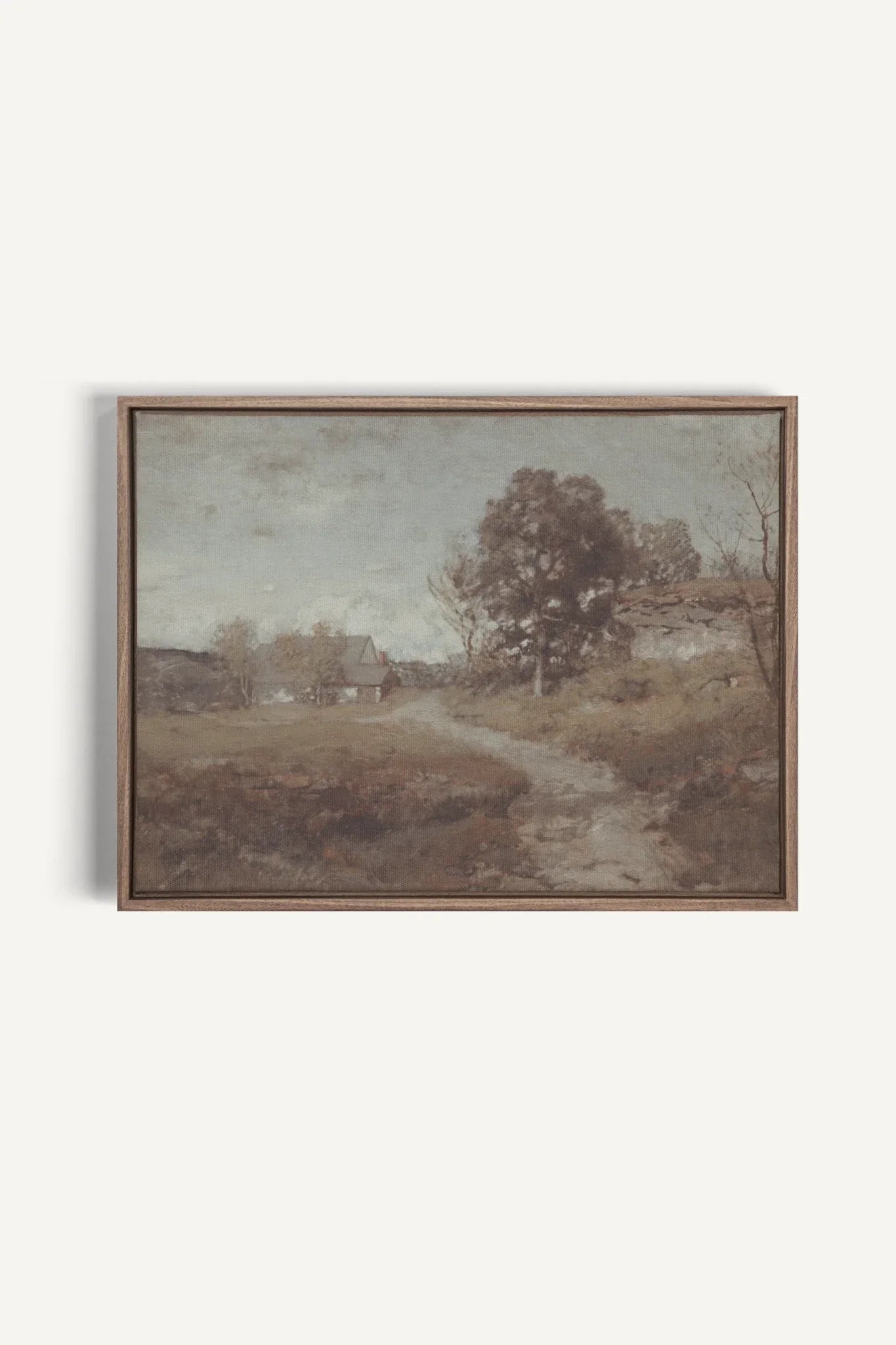 OLEKA CANVAS - RURAL LANDSCAPE, Oeuvre sur toile étirée, encadré Brun Chêne