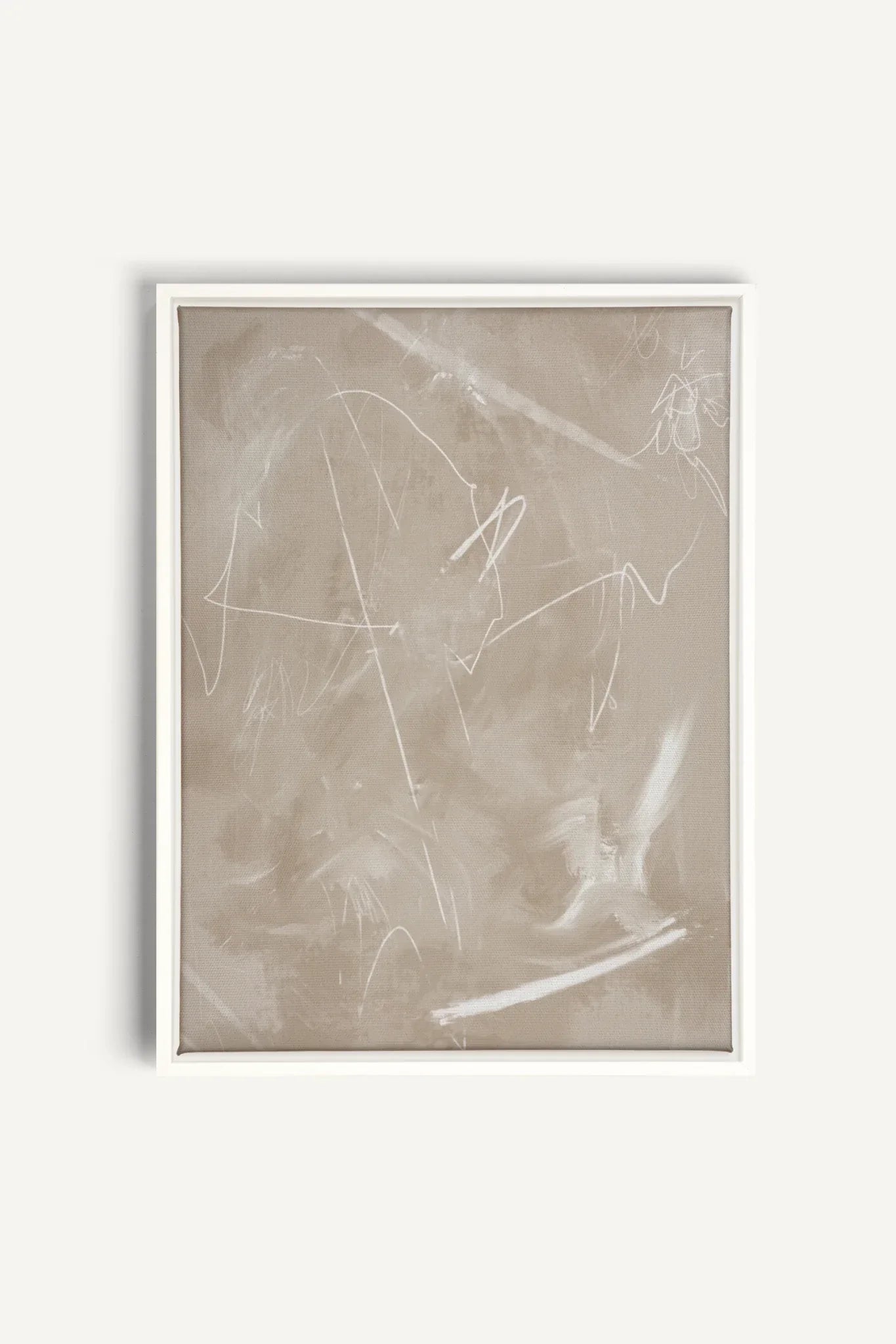 OLEKA CANVAS - SABLE ÉTOILÉ, Oeuvre sur toile étirée, encadré Blanc