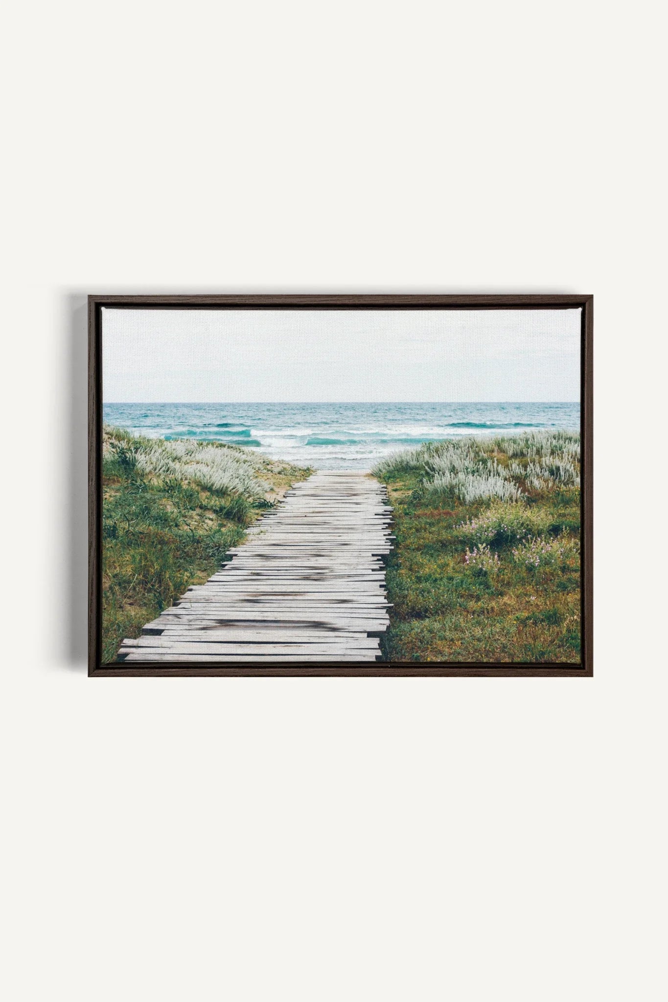 SALT AIR, Oeuvre sur toile étirée, encadré Brun Noyer