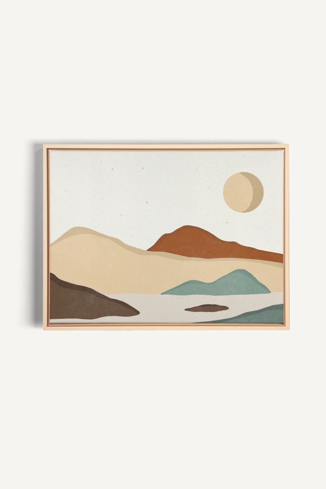 SAND & SKY, Artwork on stretched canvas, framed Natural Light