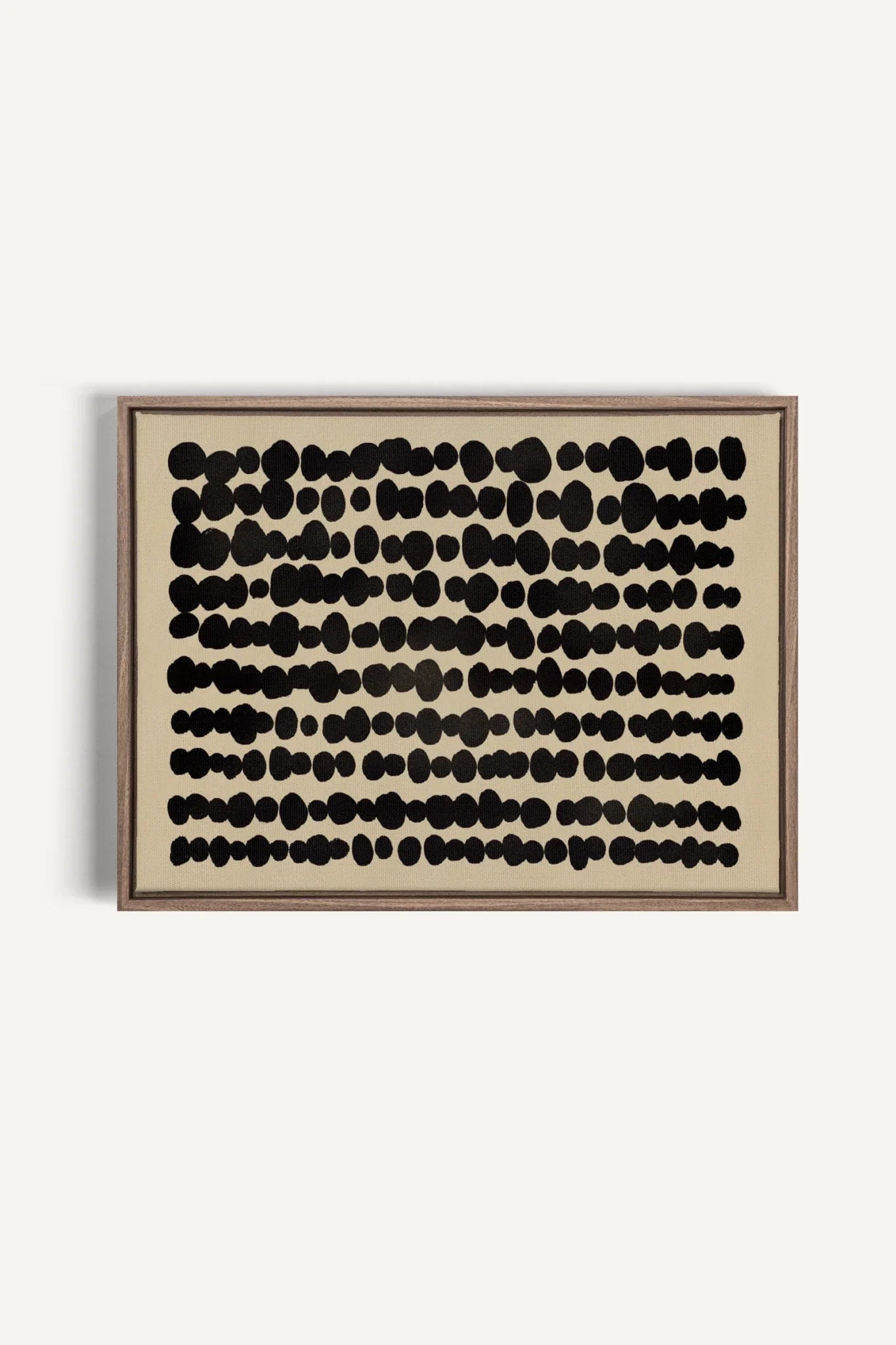 OLEKA CANVAS - SHADOW SCRIPT, Oeuvre sur toile étirée, encadré Brun Chêne