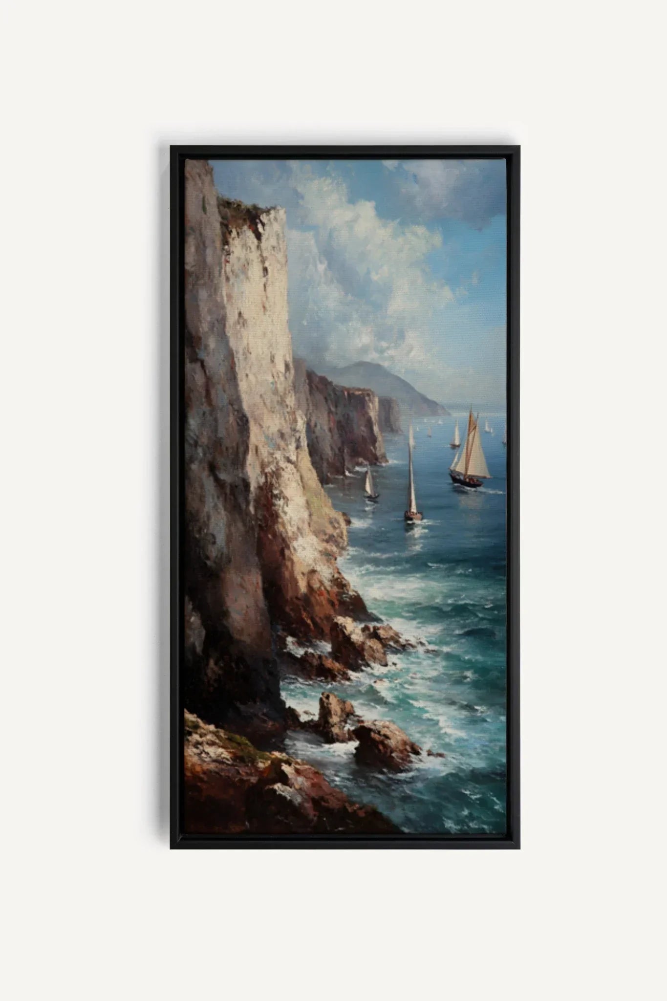 OLEKA CANVAS - SHORES OF INFINITY, Oeuvre sur toile étirée, encadré Noir