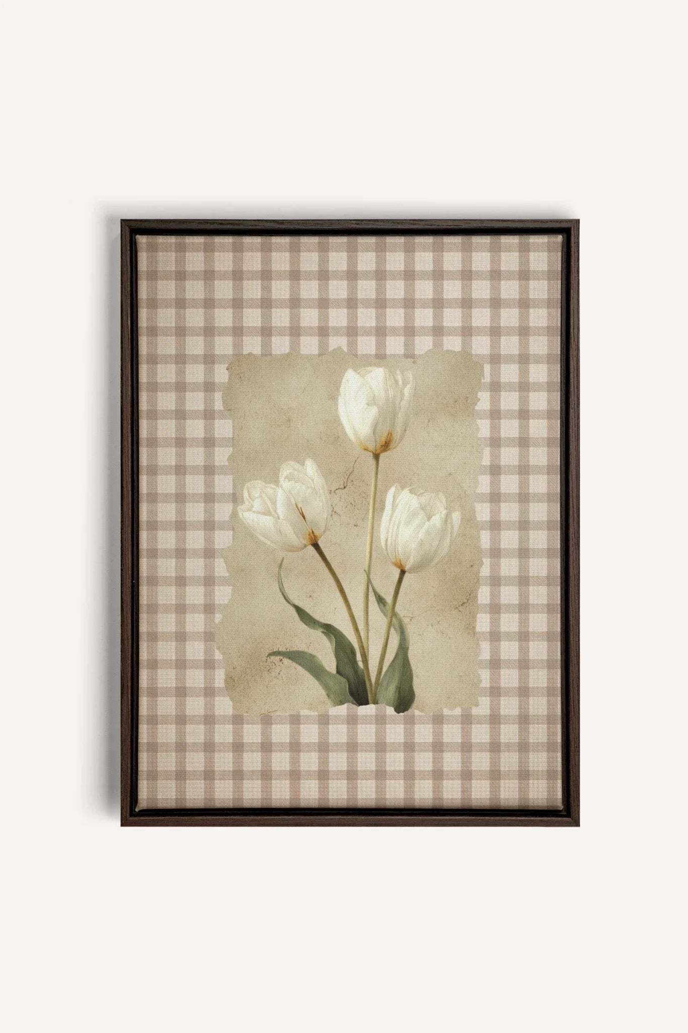 SOFT SPRING, Oeuvre sur toile étirée, encadré Brun Noyer
