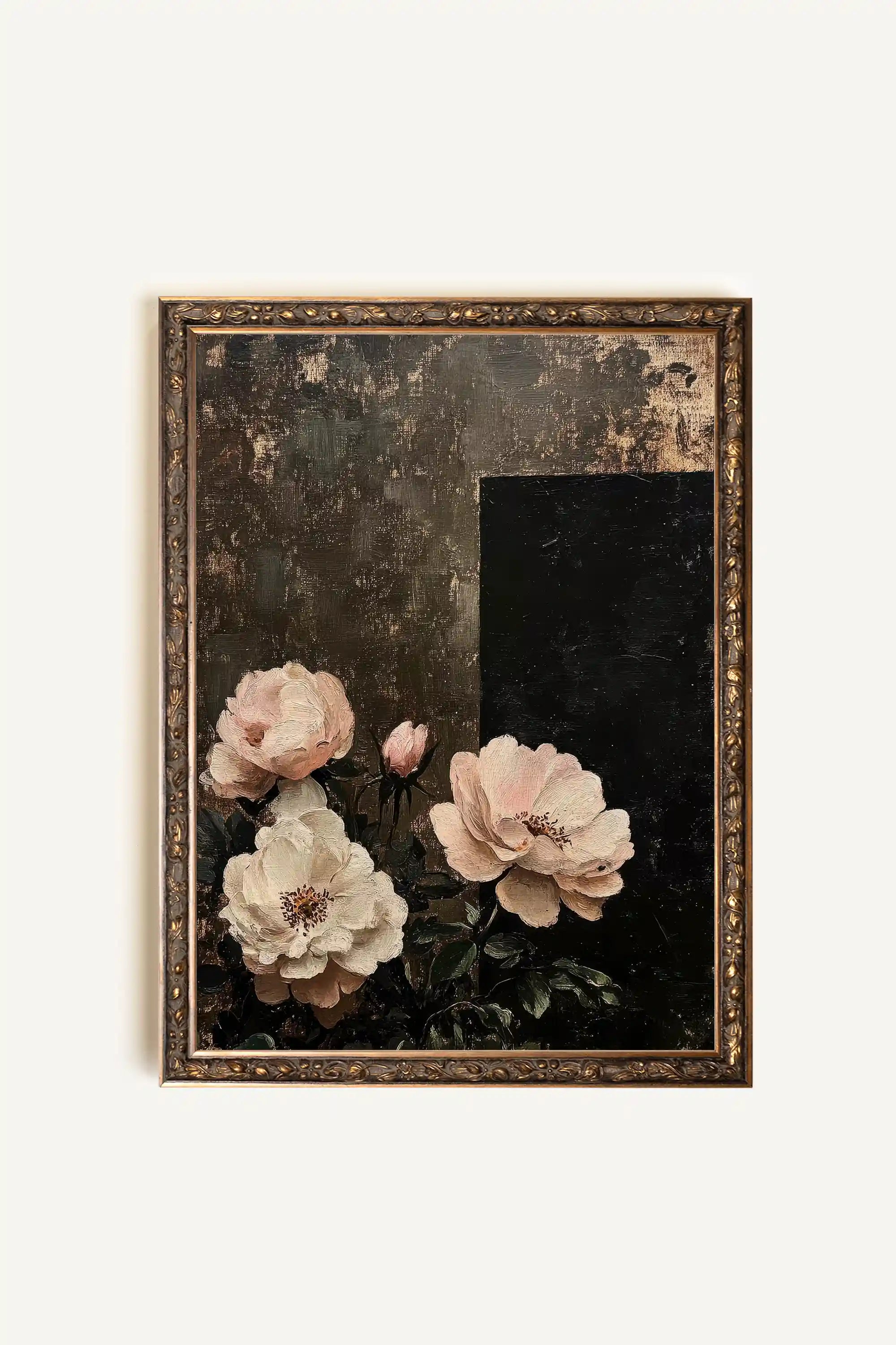 SOUFFLE BAROQUE, Oeuvre sur toile rigide, encadré Vintage Bronze