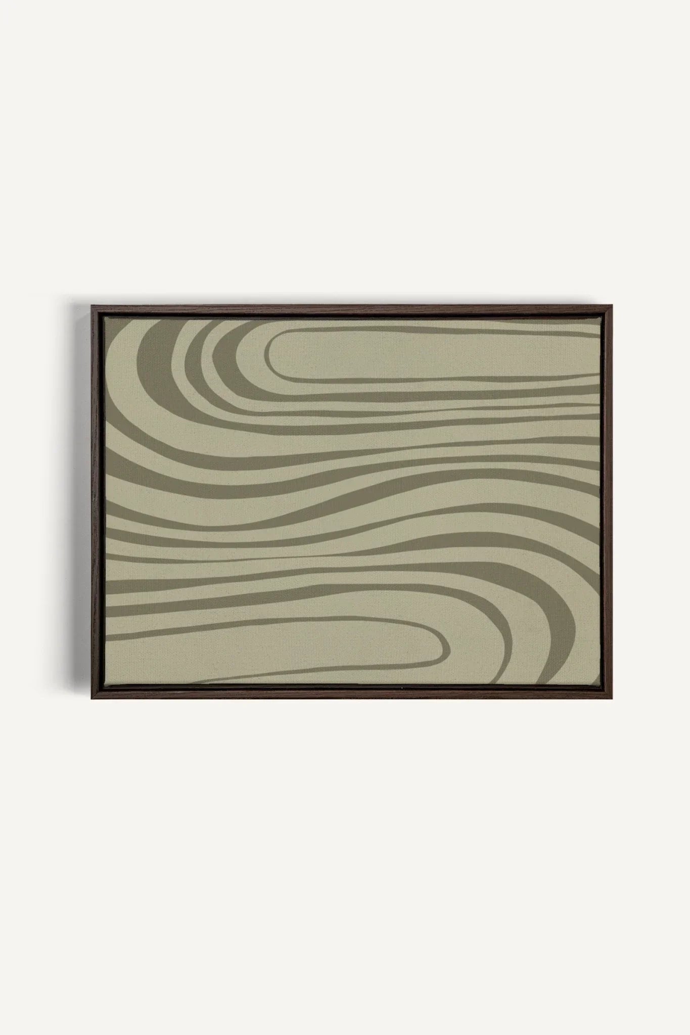 OLEKA CANVAS - STREAMLINES, Oeuvre sur toile étirée, encadré Brun Noyer