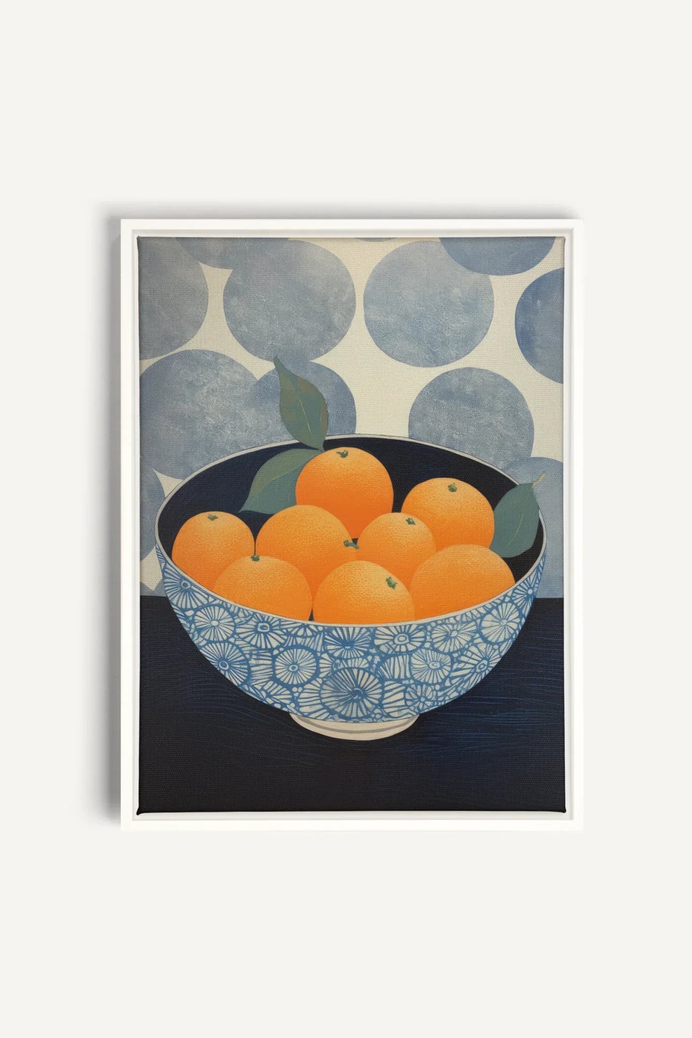 OLEKA CANVAS - TANGERINE DREAM, Oeuvre sur toile étirée, encadré Blanc