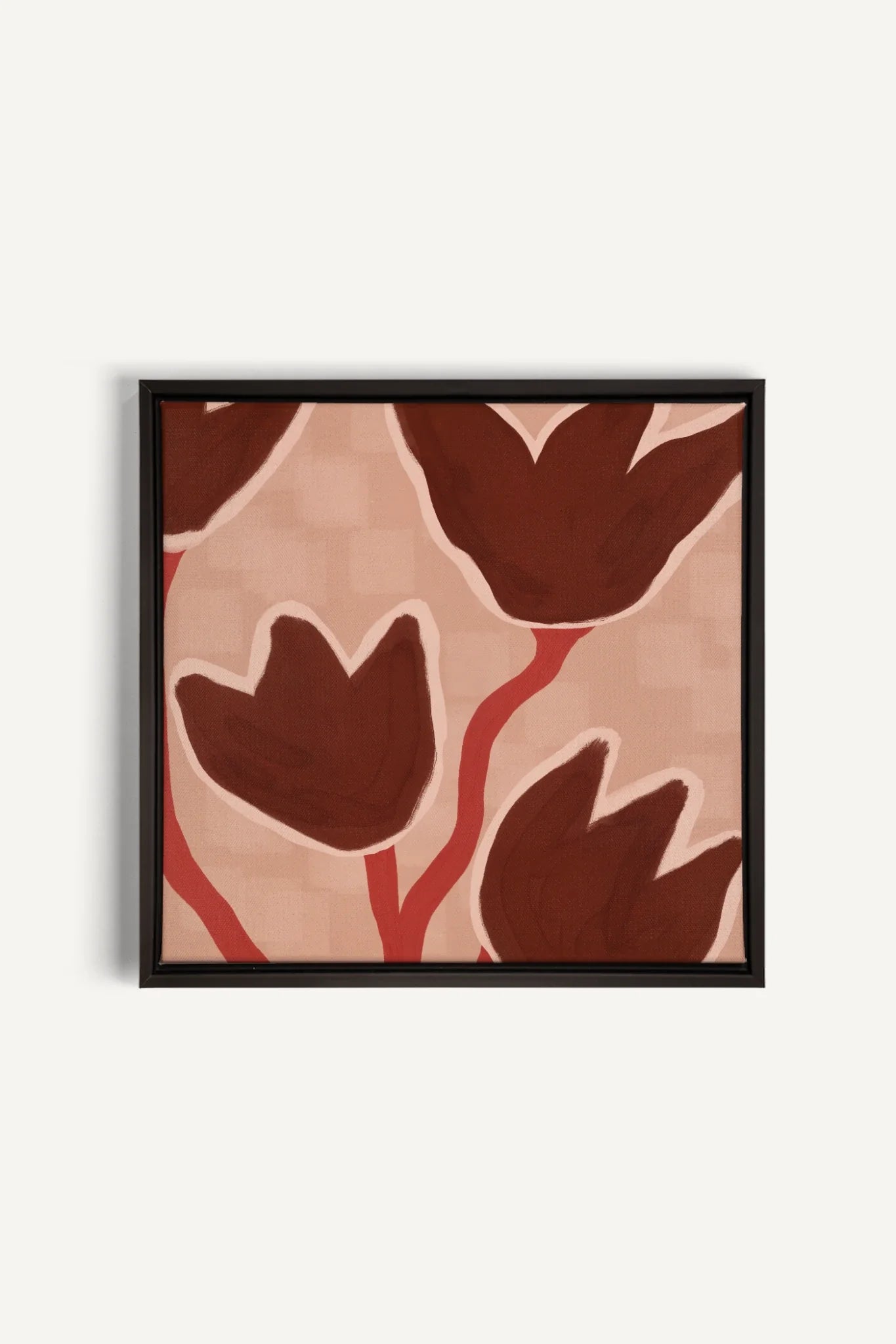 TERRE EN FLEURS, Artwork on stretched canvas, framed in black