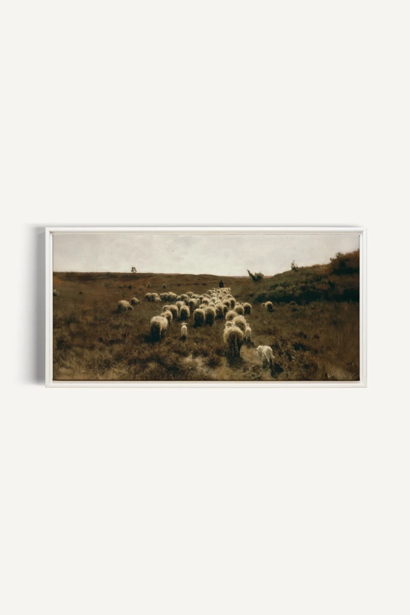 THE PEACEFUL WAY, Oeuvre sur toile étirée, encadré Blanc
