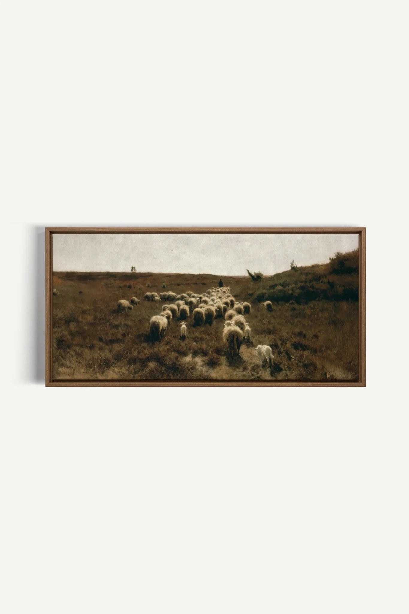 THE PEACEFUL WAY, Oeuvre sur toile étirée, encadré Brun Chêne