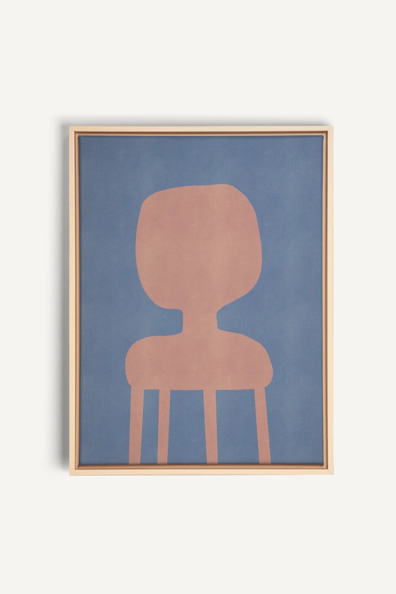 THE PINK CHAIR, Artwork on stretched canvas, framed Natural Light