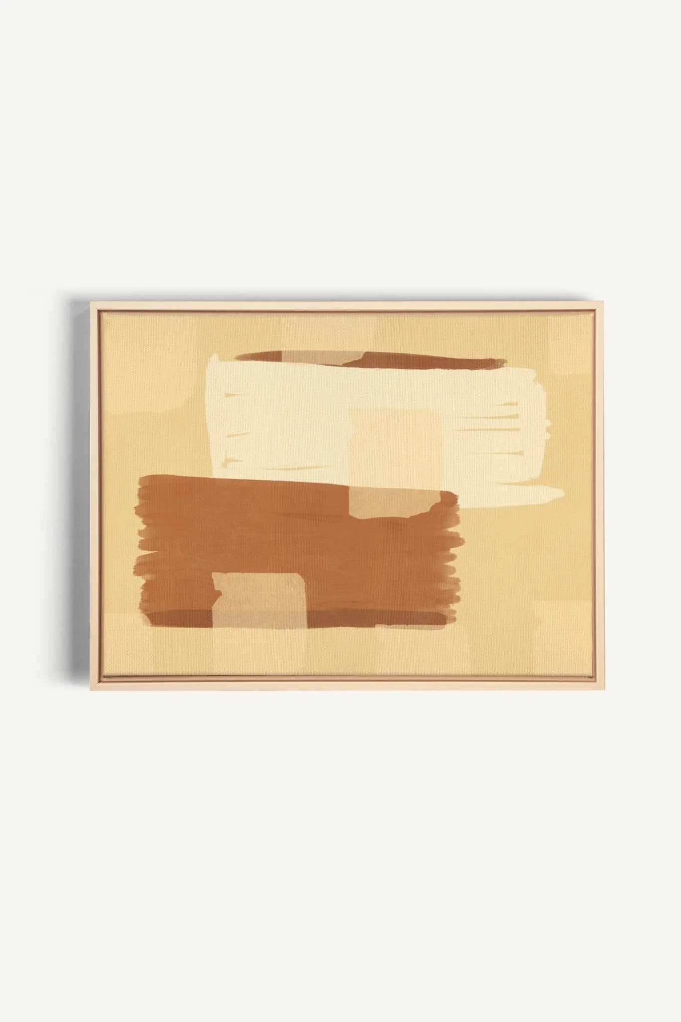 TOILE DU DÉSERT, Oeuvre sur toile étirée, encadré Naturel Clair