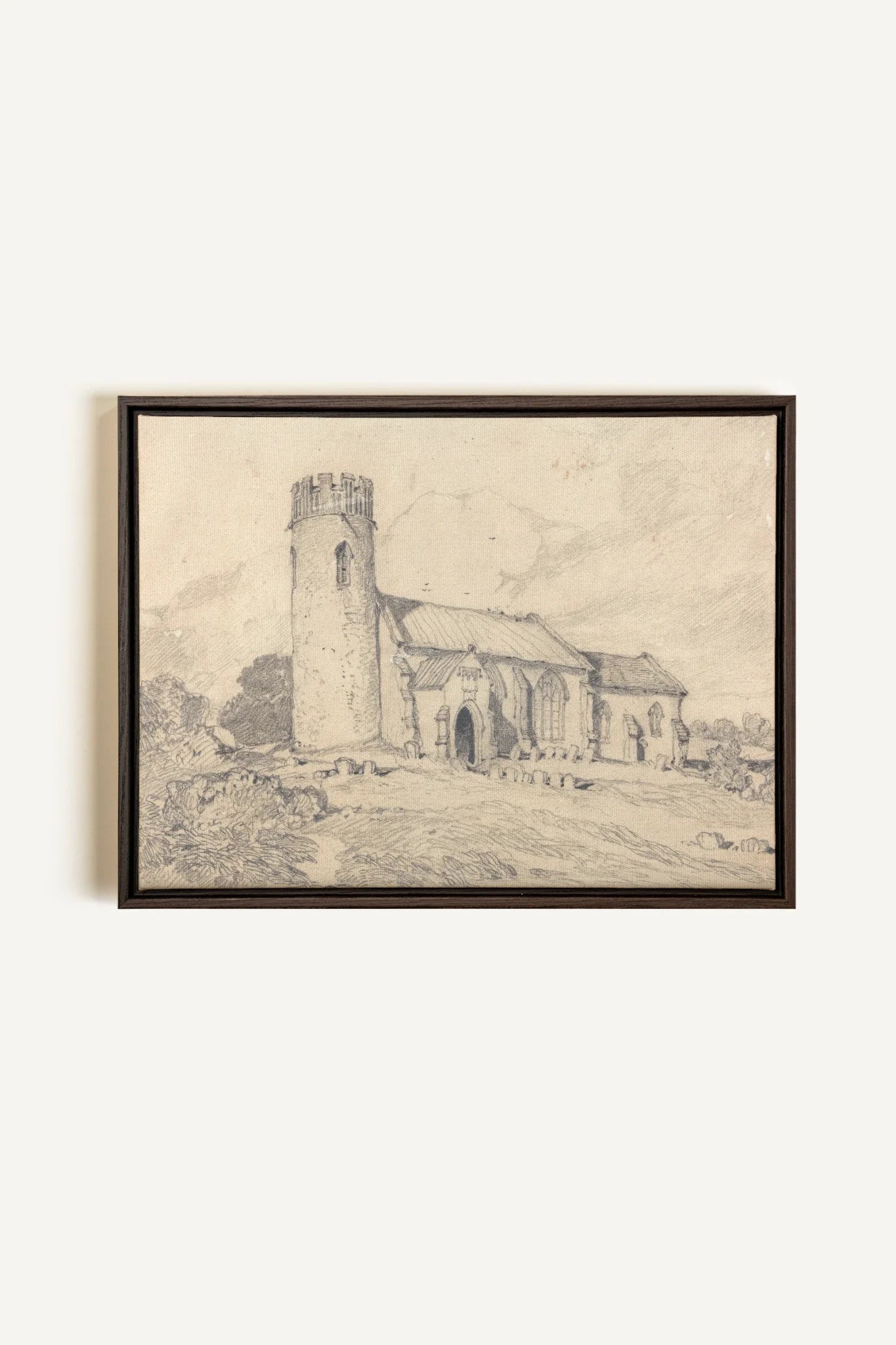 TOUR SOLITAIRE, Artwork on stretched canvas, framed in Walnut Brown