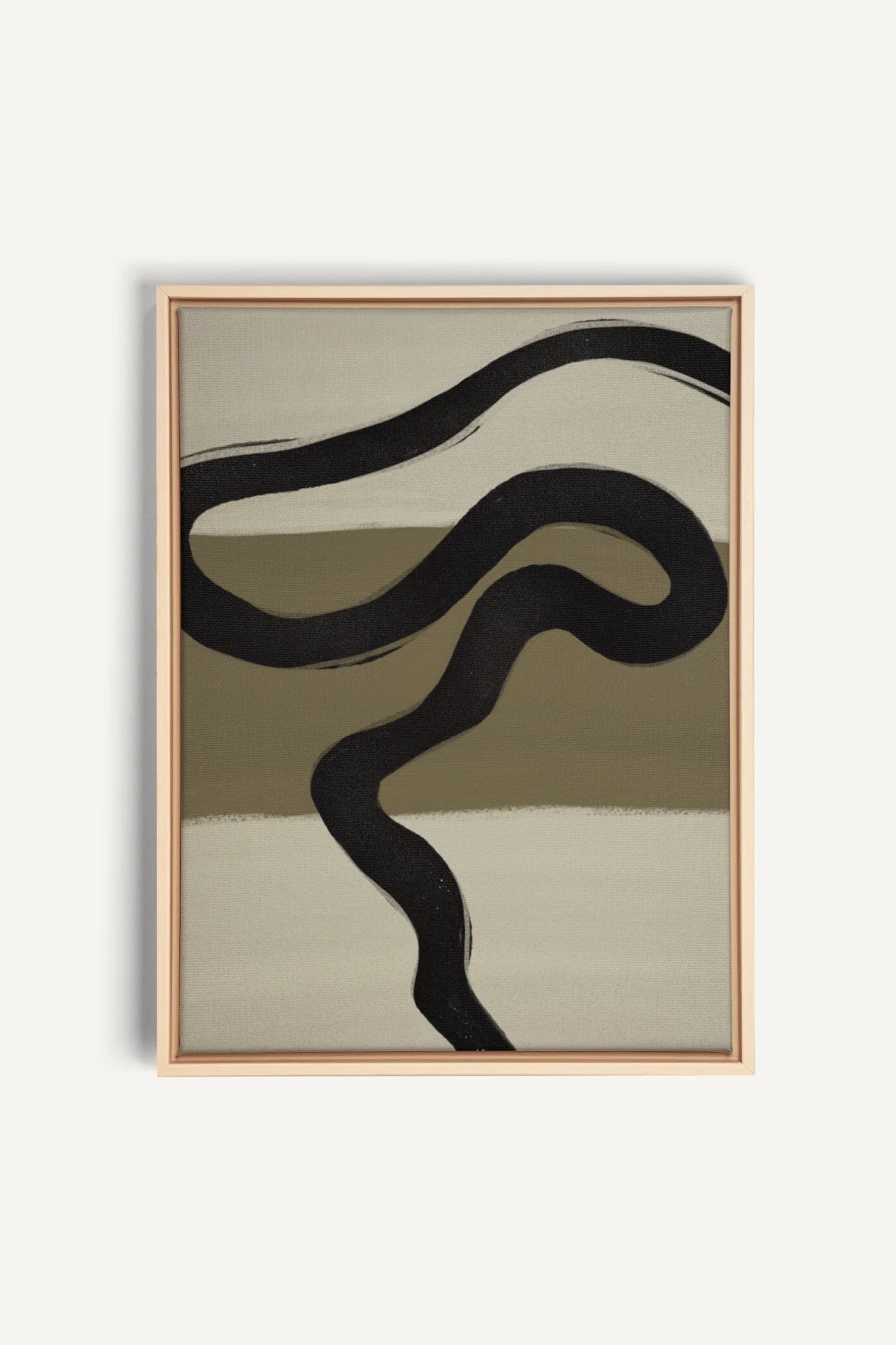 TRACE OF TIME, Oeuvre sur toile étirée, encadré Naturel Clair