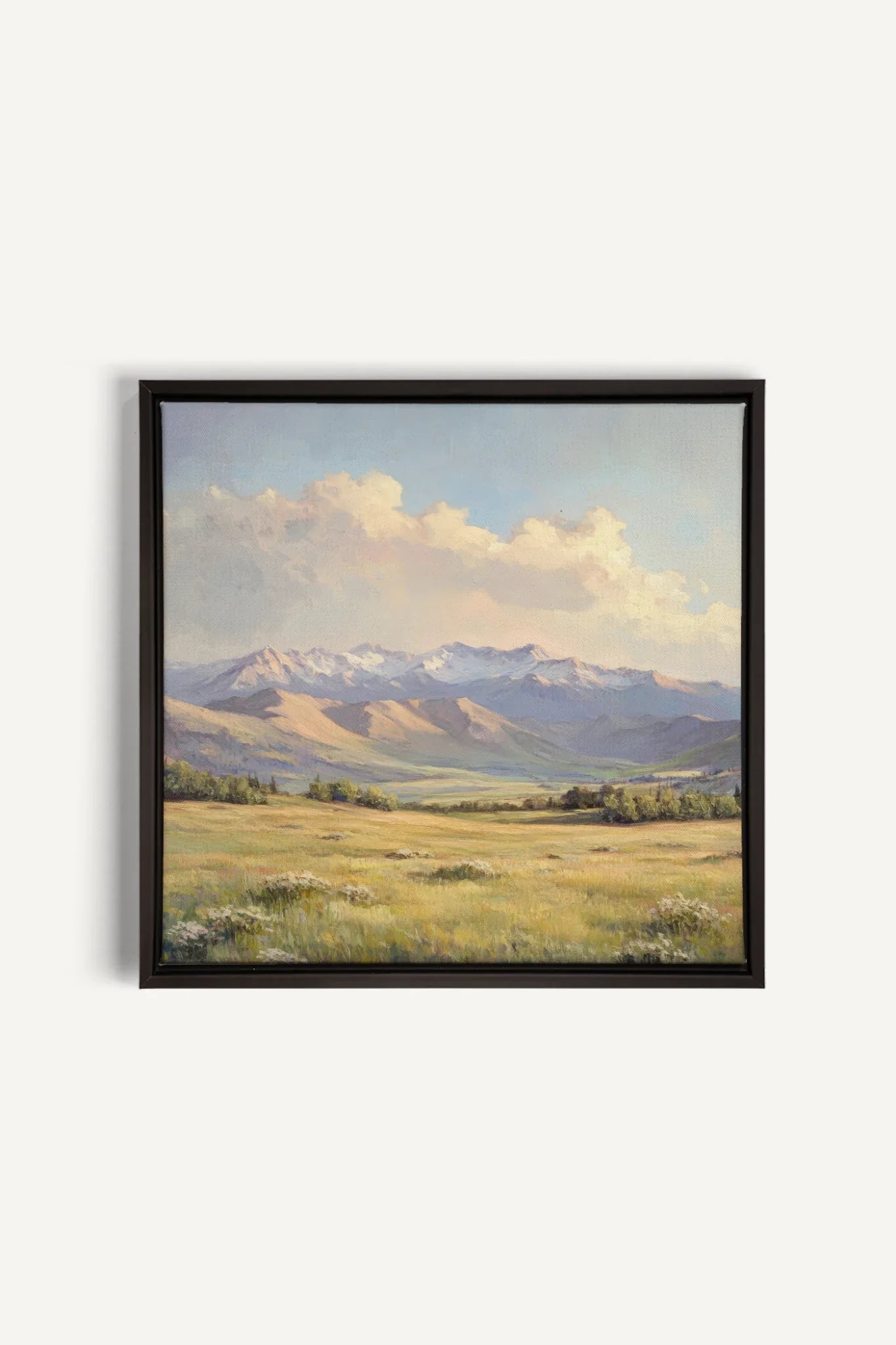 VALLEY OF LIGHT, Oeuvre sur toile étirée, encadré Noir