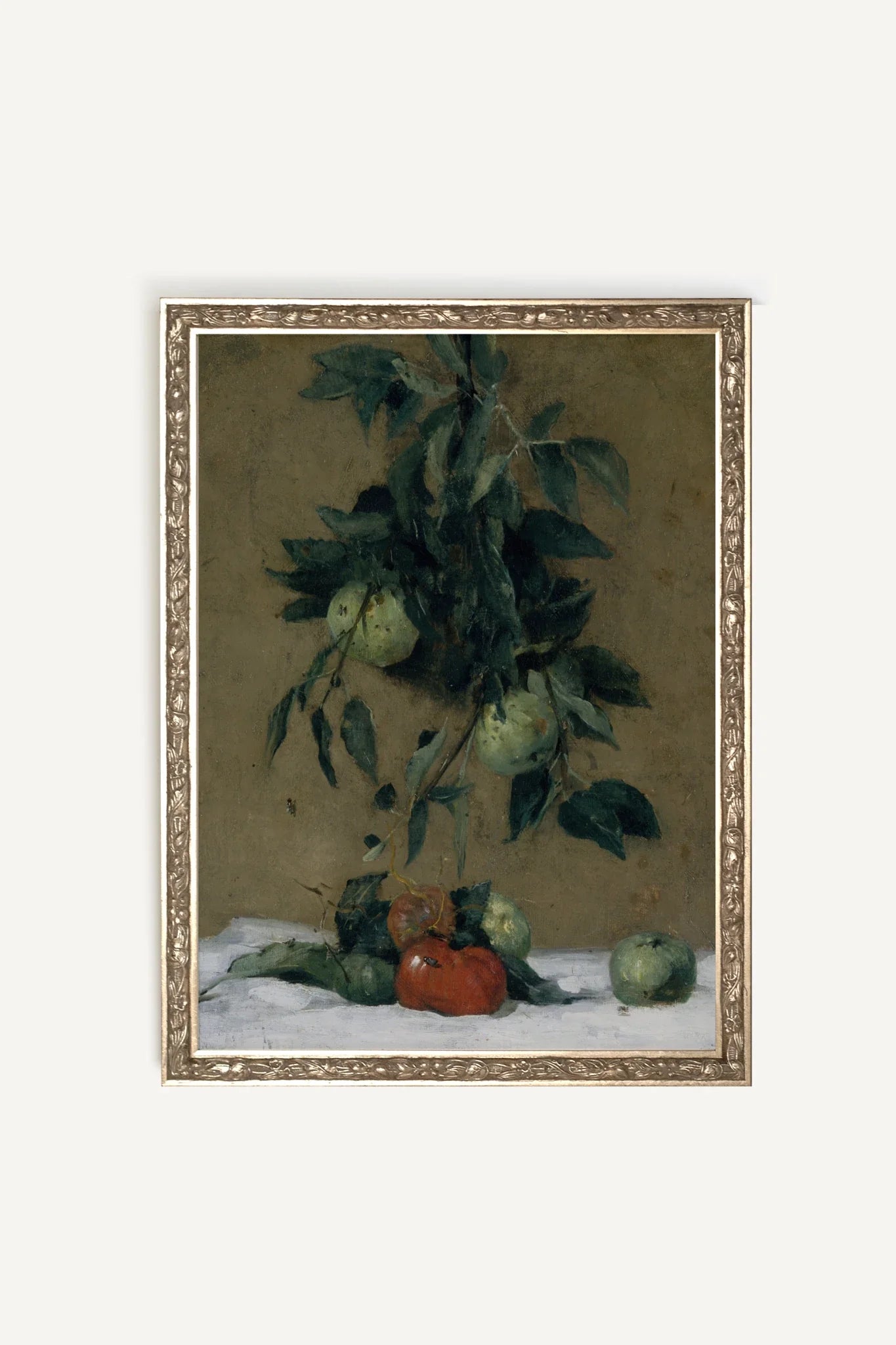 VELOURS DU TEMPS, Oeuvre sur toile rigide, encadré Vintage Argent