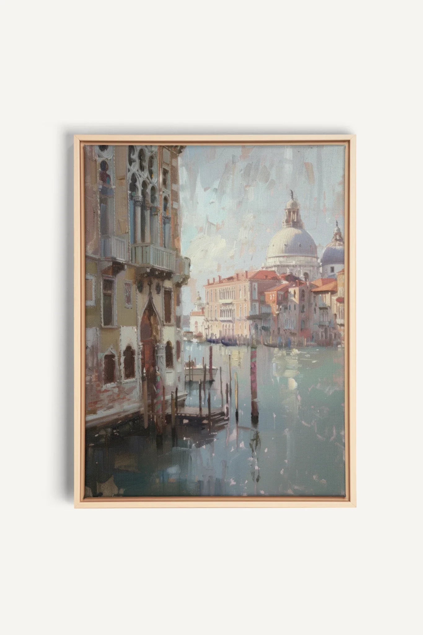 VENICE IN HUES, Artwork on stretched canvas, framed Natural Light