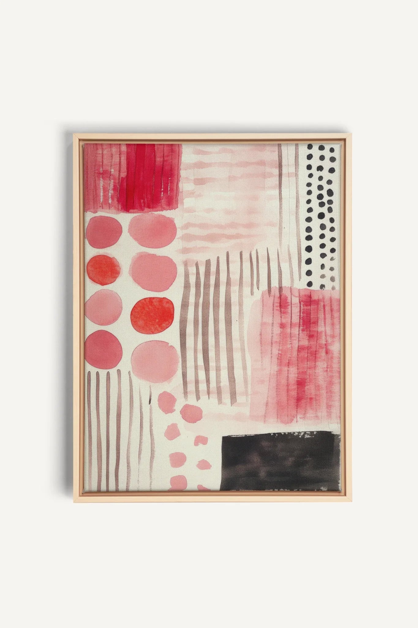 VIVID EXPRESSION, Oeuvre sur toile étirée, encadré Naturel Clair
