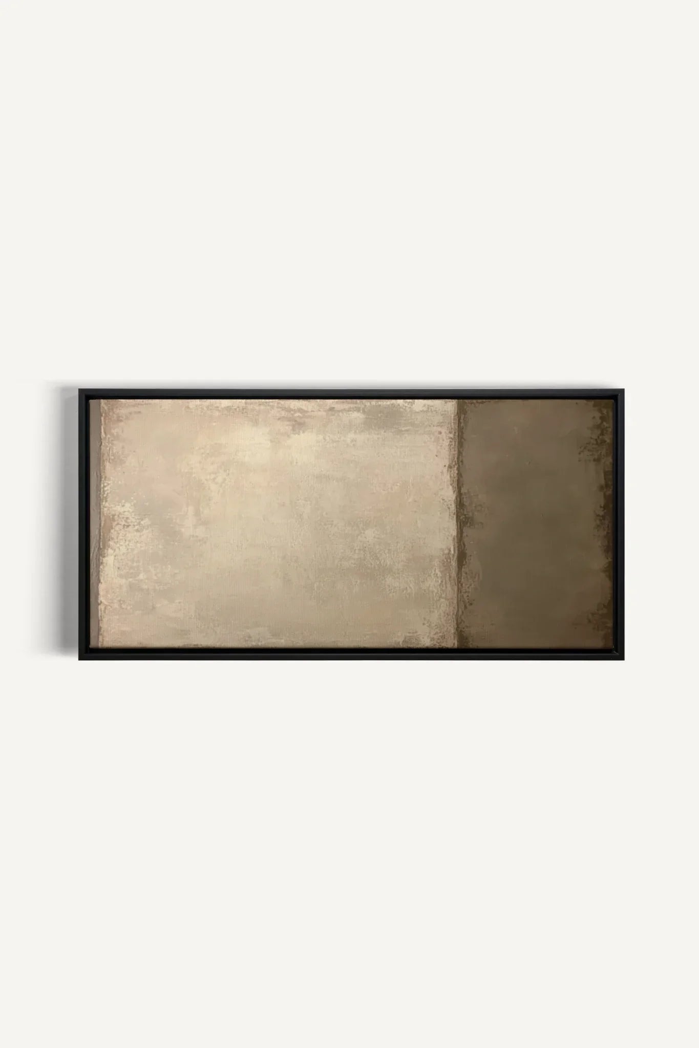 OLEKA CANVAS - VOILE DE TERRE, Oeuvre sur toile étirée, encadré Noir