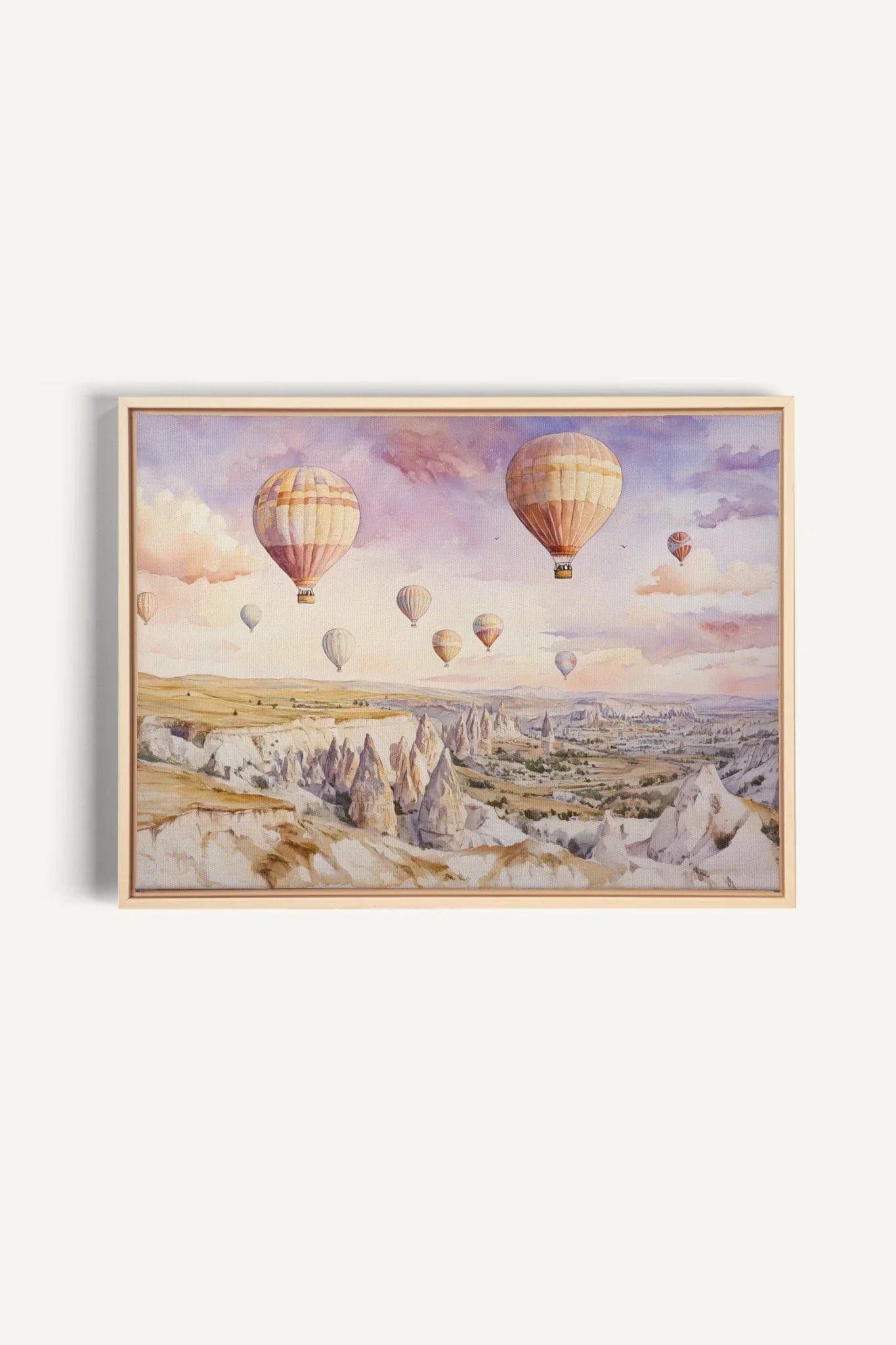 OLEKA CANVAS - VOYAGE CÉLESTE, Oeuvre sur toile étirée, encadré Naturel Clair