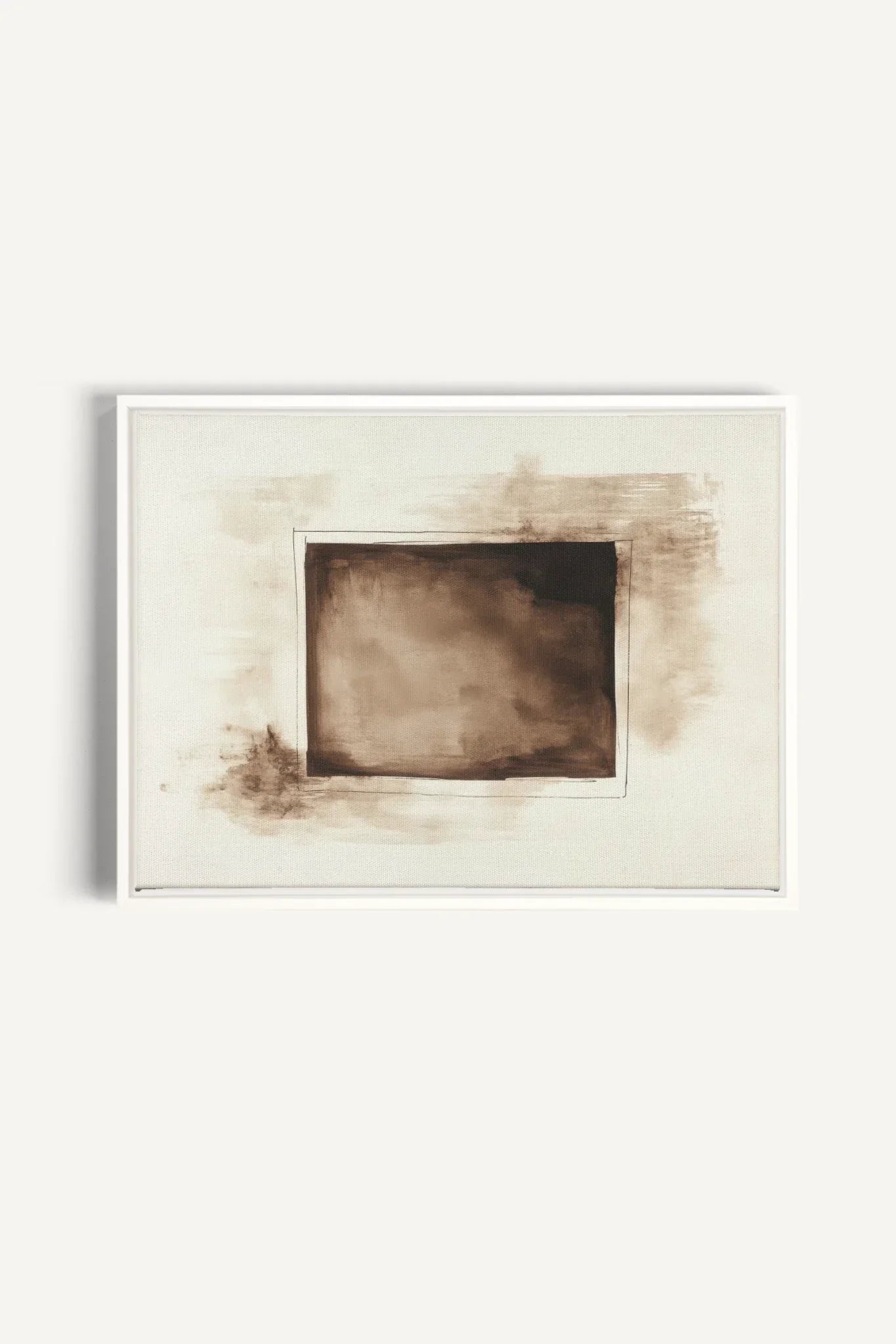 OLEKA CANVAS - WINDOW TO THE PAST, Oeuvre sur toile étirée, encadré Blanc