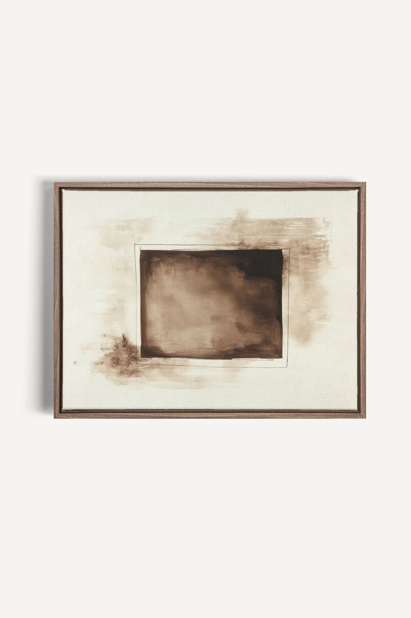 OLEKA CANVAS - WINDOW TO THE PAST, Oeuvre sur toile étirée, encadré Brun Chêne
