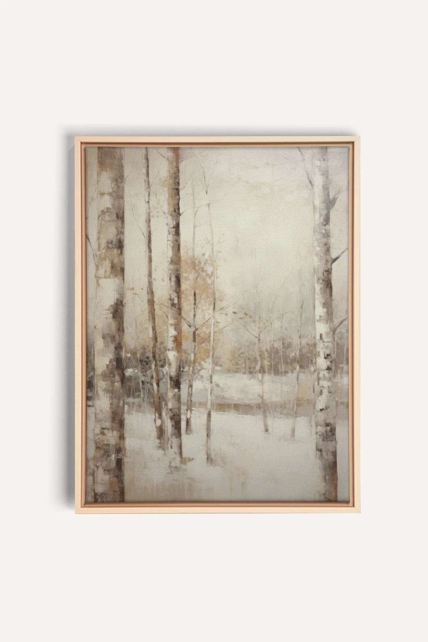 Winter Essence, Artwork on stretched canvas, framed Natural Light