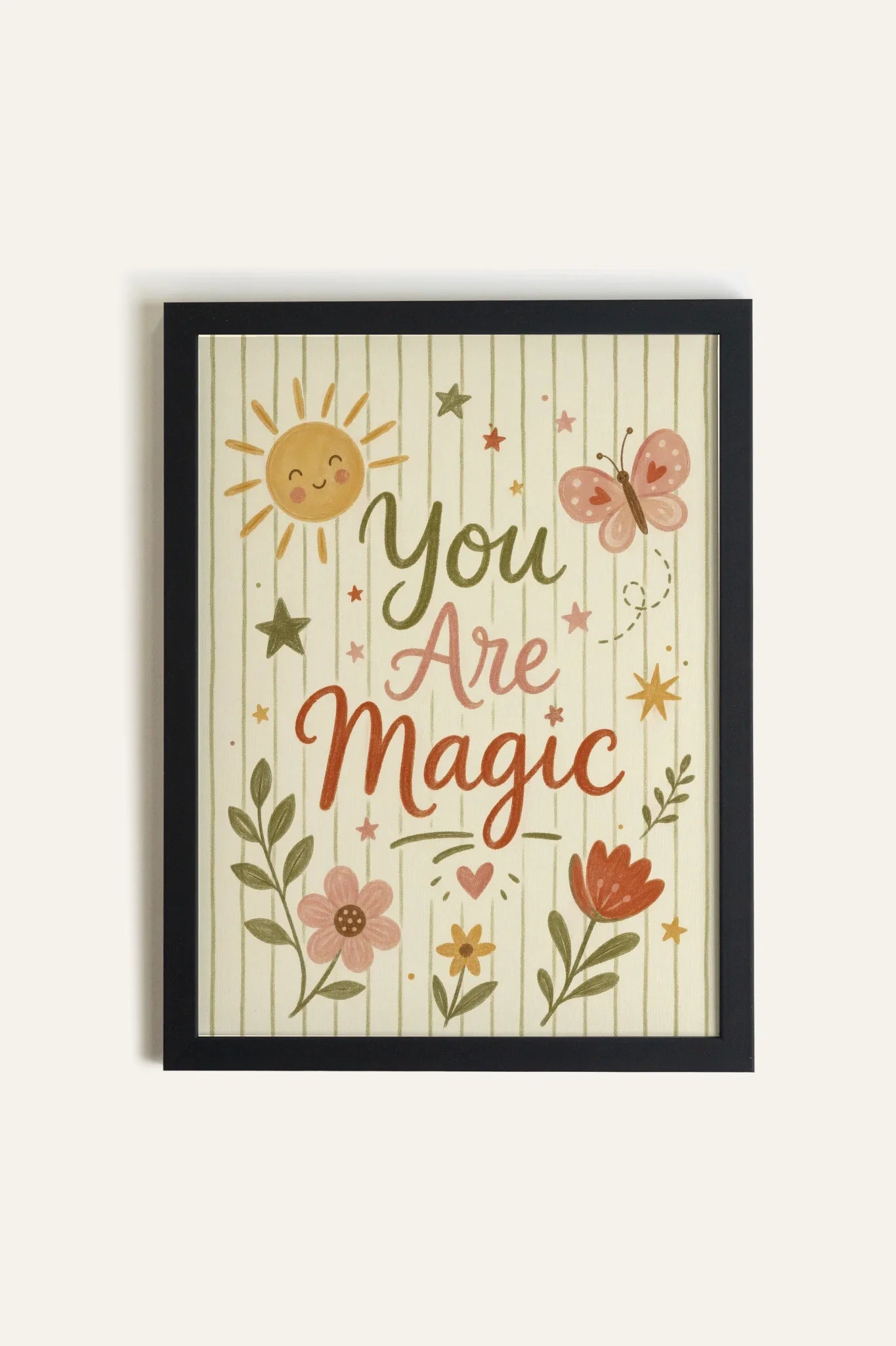 YOU ARE MAGIC, Oeuvre sur toile rigide, encadré Noir