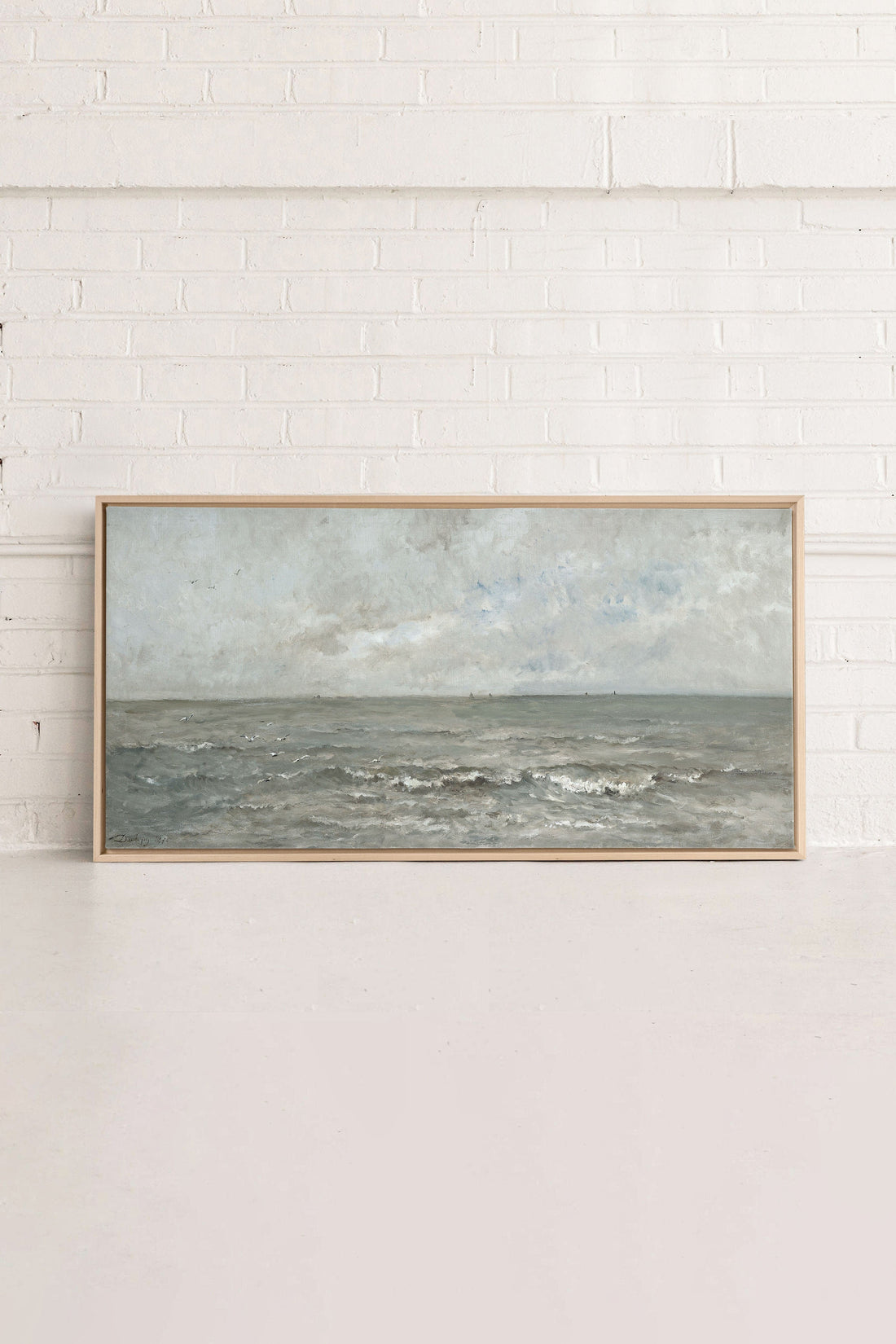 OLEKA CANVAS - SIGNATURE SEASCAPE, Oeuvre sur toile étirée, encadré Naturel Clair