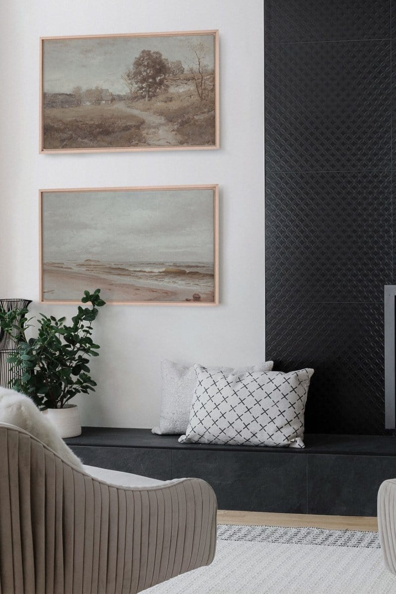 LONG WAVES, printed canvas