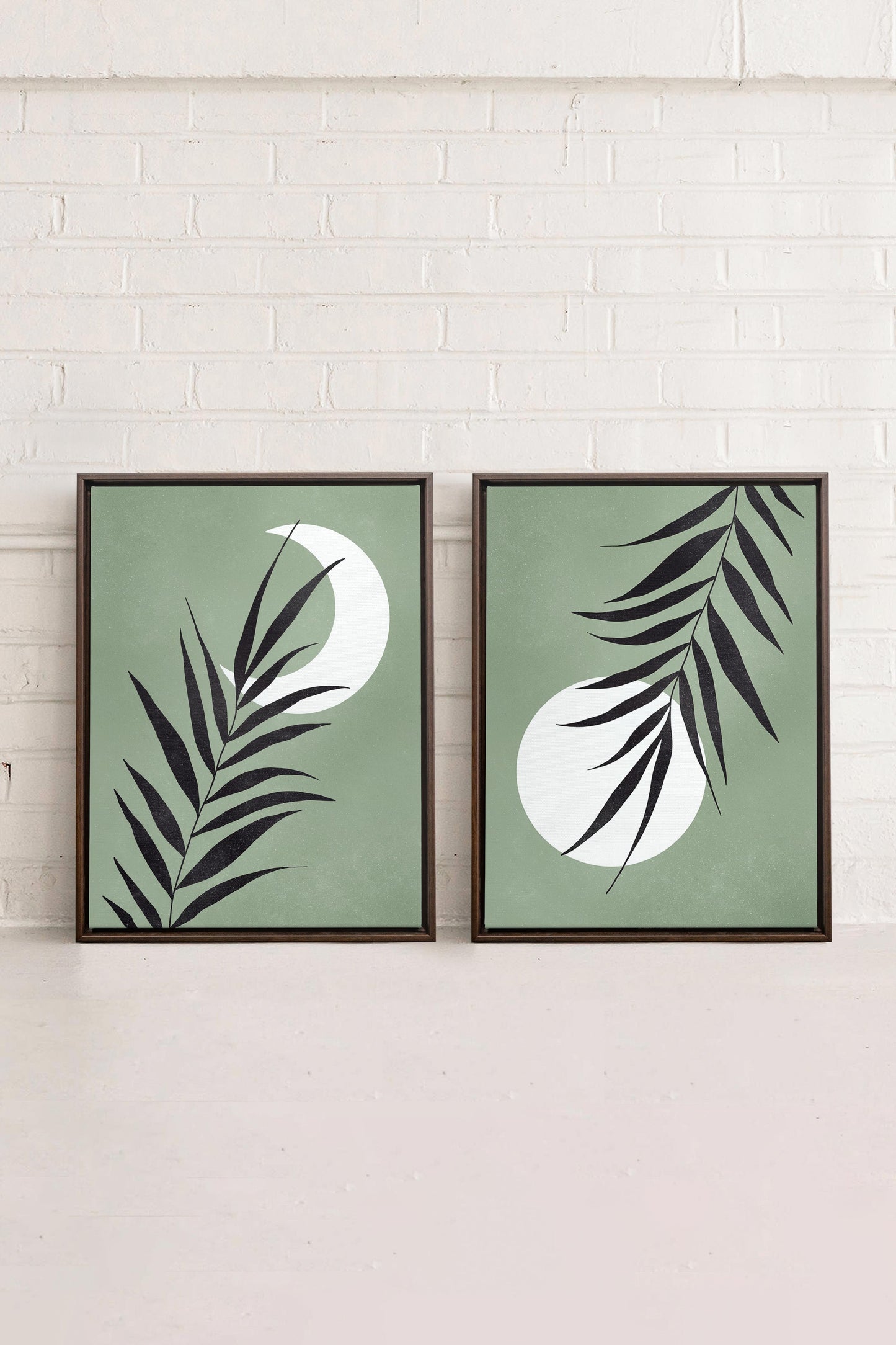 MOONLIGHT SILHOUETTES (2 Works on stretched canvas)