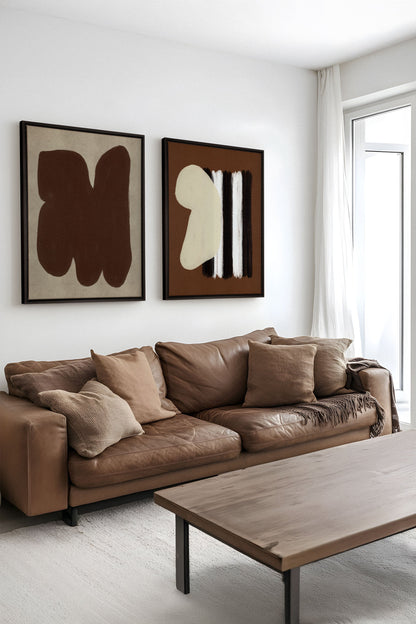DUO CONTRASTES PROFONDS (2 works on stretched canvas)