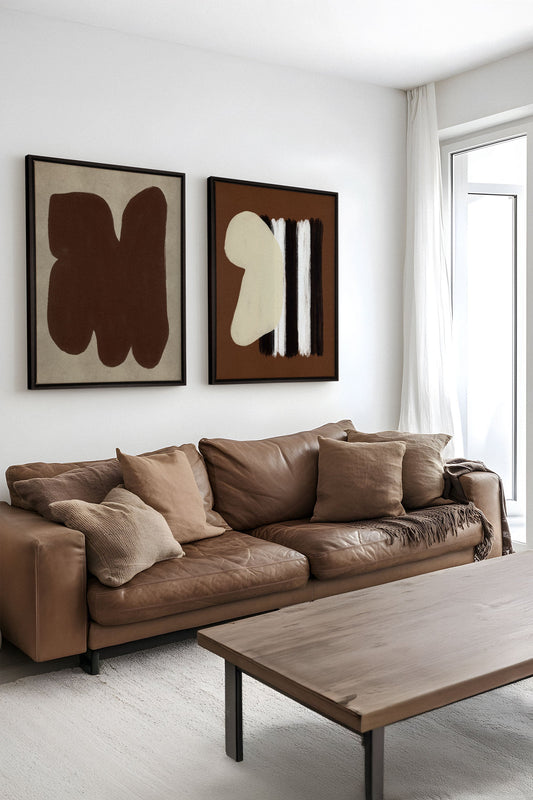 DUO CONTRASTES PROFONDS (2 works on stretched canvas)