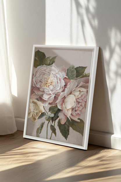 Pivoine de Brume, Oeuvre sur toile étirée