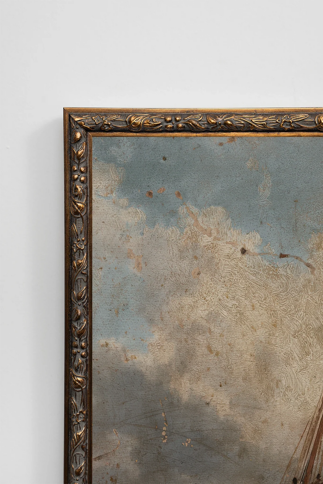 AU GRÉ DU VENT, Oeuvre sur toile rigide, encadré Vintage Bronze