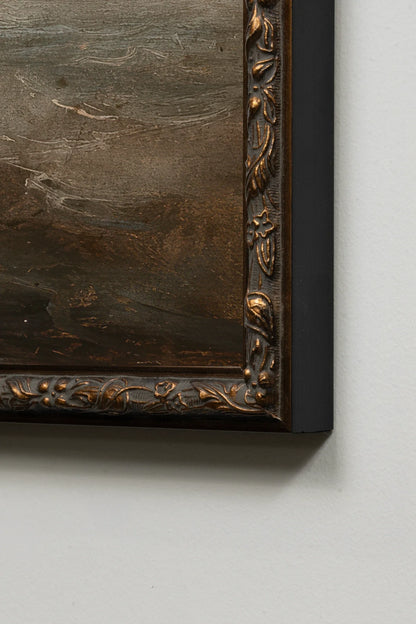 AU GRÉ DU VENT, Rigid canvas artwork, Vintage Bronze frame