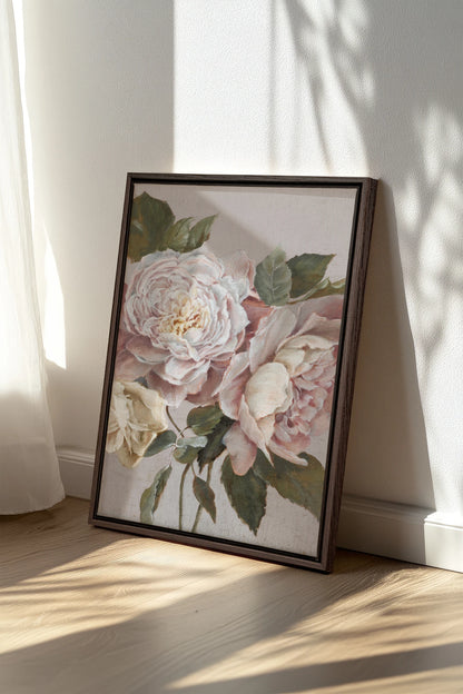 Pivoine de Brume, Oeuvre sur toile étirée