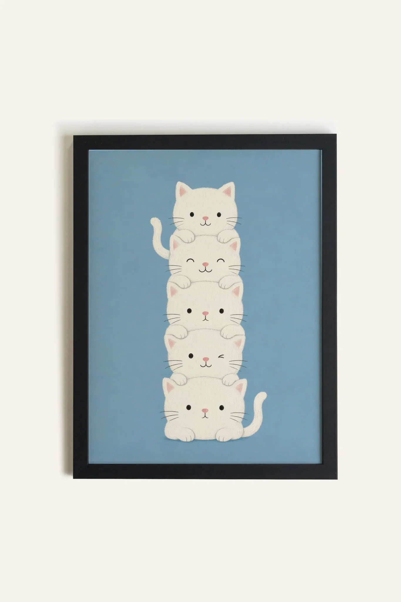 KITTY TOWER, Oeuvre sur toile rigide, encadré Noir