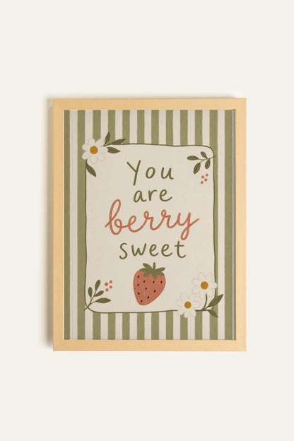 BERRY SWEET, Oeuvre sur toile rigide, encadré Naturel Clair