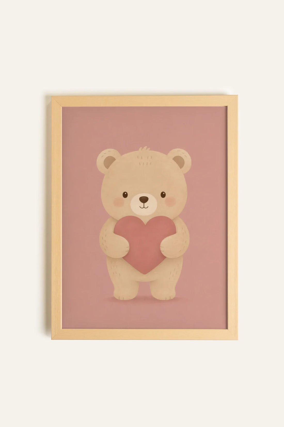 MY TEDDY, Oeuvre sur toile rigide, encadré Naturel Clair