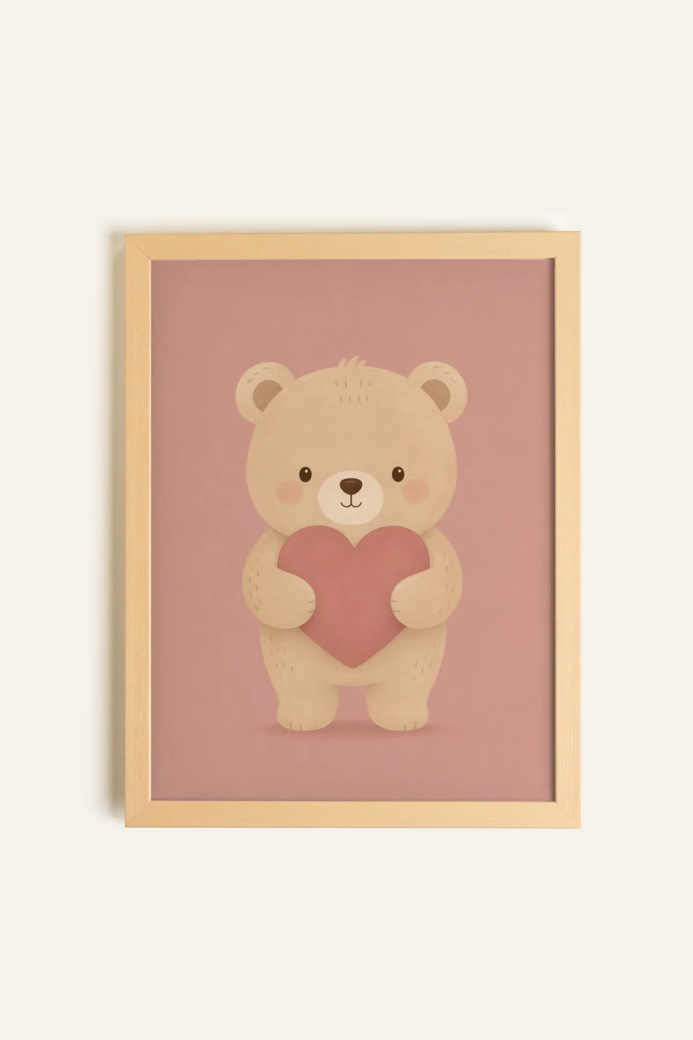 MY TEDDY, Oeuvre sur toile rigide, encadré Naturel Clair